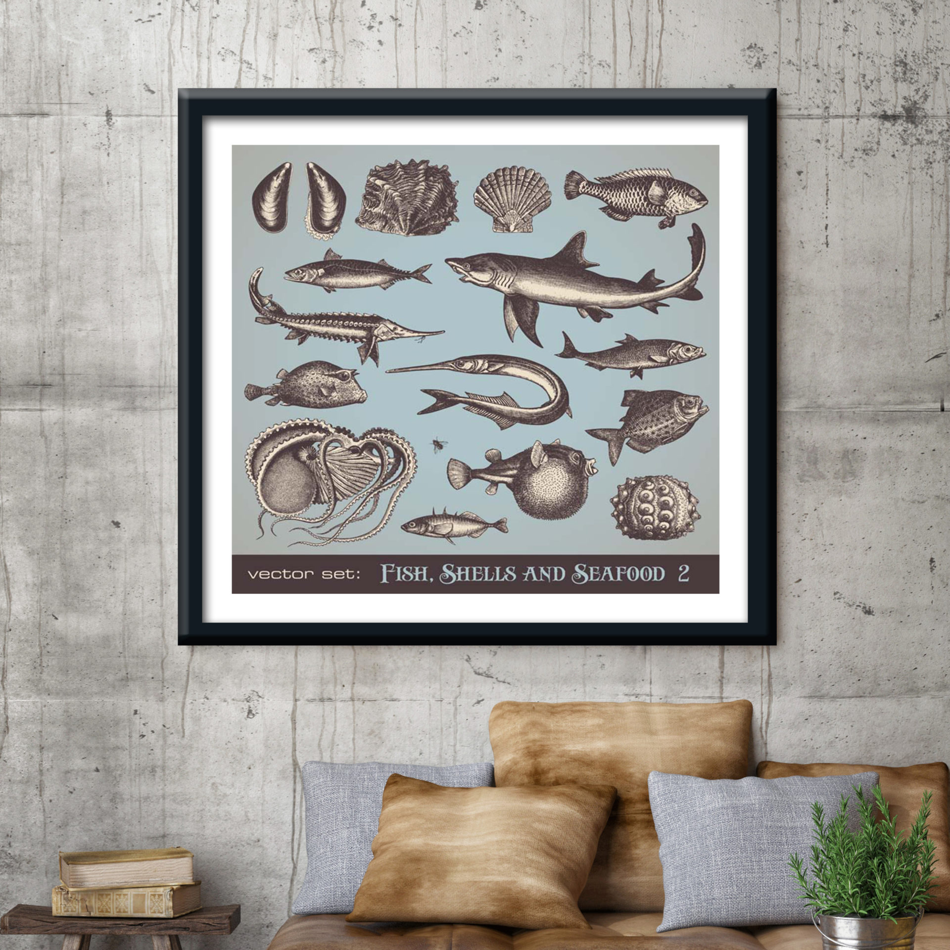 11032 Mr Poster Affisch A Lot Of Fish Ko˘ksmotiv Fisk Mat1.jpg