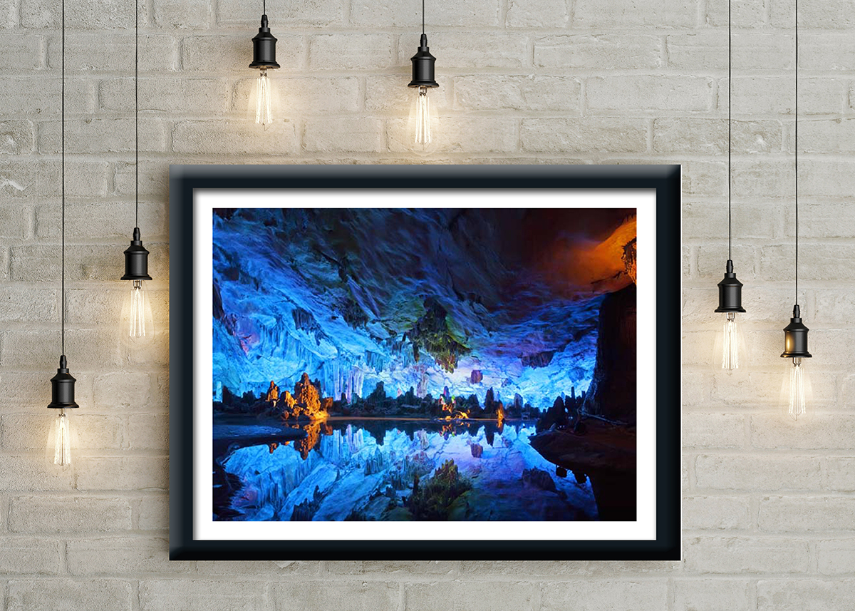 11219 Mr Poster Affisch Grotte Stalactite Grotta Vatten Natur1.jpg