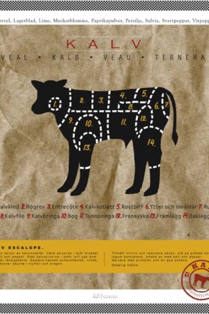 11630 Mr Poster Affisch Le Veau Köksmotiv Mat Kalv.png