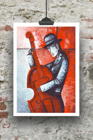11878 Mr Poster Affisch Baseman Konst Ro˘d Musik1.jpg