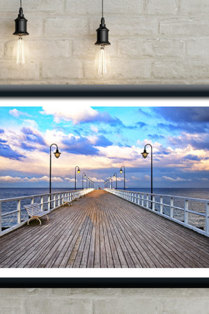 12263 Mr Poster Pier By Sea Hav Pir Lanternor Himmel Marint1.jpg