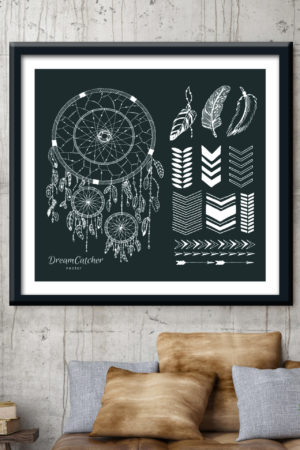 12483 Mr Poster Affisch Dreamcatcher Illustration Dro˘mfa¯ngare Grafiskt1.jpg