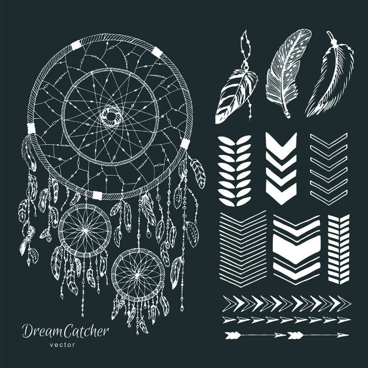 12483 Mr Poster Affisch Dreamcatcher Illustration Drömfångare Grafiskt.png