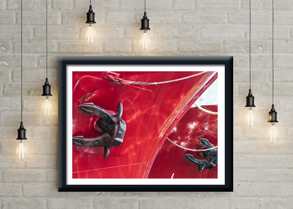 12507 Mr Poster Affisch Red Ship Detalj Hav Fartyg Marint1.jpg